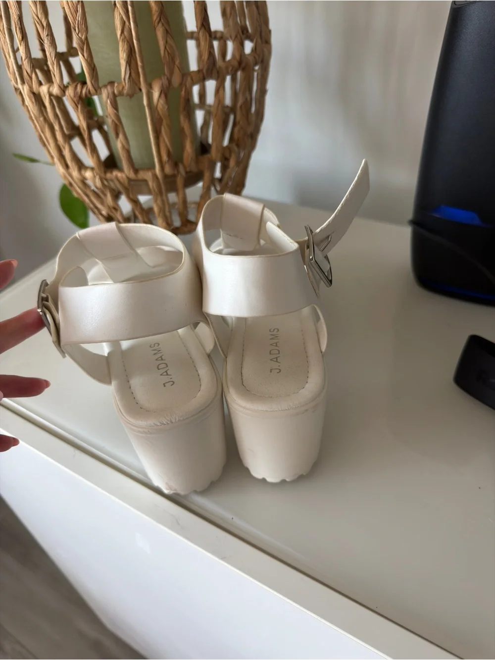 White Platform Sandals BNWOT